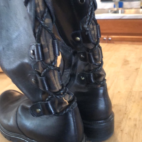 Fendi signature (Vintage) Moto Boot sz 38 1/2 - Picture 9 of 10